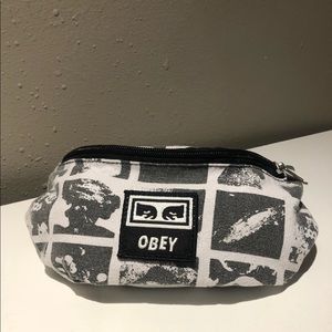 OBEY wasted hip waist sling bag w/ b&w photographs
